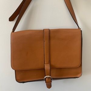 Vintage inspired brown satchel